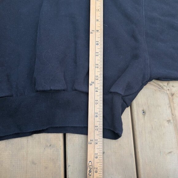 TNA Cozy AF Pullover Hoodie Women's M Black Fleece Cropped Ribbed Hem Casual - Picture 4 of 5